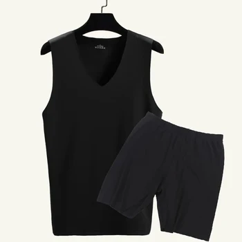 2019 Pijama hombre Men Underwear Men Thin Ice Silk Tops+Pants 2 piece Set pajamas Sleepwear Man Nightwear
2019 Pijama hombre Men Underwear Men Thin Ice Silk Tops+Pants 2 piece Set pajamas Sleepwear Man Nightwear