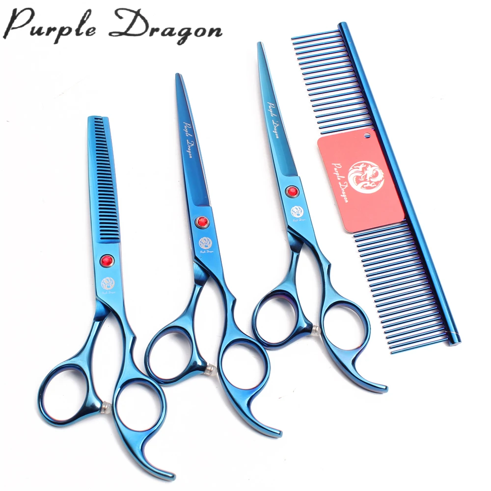 7" Stainless Purple Dragon Blue Comb Dog Grooming Scissors Straight Scissors Thinning Shears Up Curve Scissors Pets Shears Z3003
7" Stainless Purple Dragon Blue Comb Dog Grooming Scissors Straight Scissors Thinning Shears Up Curve Scissors Pets Shears Z3003