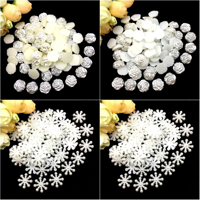 15mm Snowflake Beads White Ivory ABS Imitation Pearl 10mm Rose Flower Cabochon Pearls DIY Crafts Women Jewelry Decoration 50pcs
15mm Snowflake Beads White Ivory ABS Imitation Pearl 10mm Rose Flower Cabochon Pearls DIY Crafts Women Jewelry Decoration 50pcs