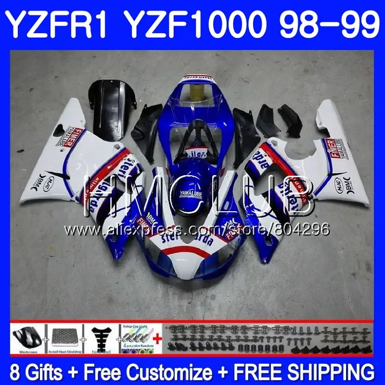 Body For YAMAHA YZF 1000 YZF R 1 YZF1000 YZF-R1 98 99 Frame 107HM17 YZFR1 98 99 YZF1000 YZF R1 1998 1999 Fairings Blue white red
Body For YAMAHA YZF 1000 YZF R 1 YZF1000 YZF-R1 98 99 Frame 107HM17 YZFR1 98 99 YZF1000 YZF R1 1998 1999 Fairings Blue white red