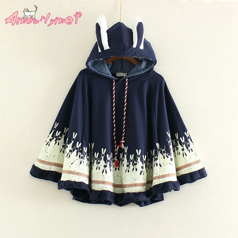 2018 Spring Women Jacket Japanese Style Mori Girl Cute Cartoon Rabbit Ear Loose Hooded Cape Coat Cotton Casual Cloak Outerwear
2018 Spring Women Jacket Japanese Style Mori Girl Cute Cartoon Rabbit Ear Loose Hooded Cape Coat Cotton Casual Cloak Outerwear