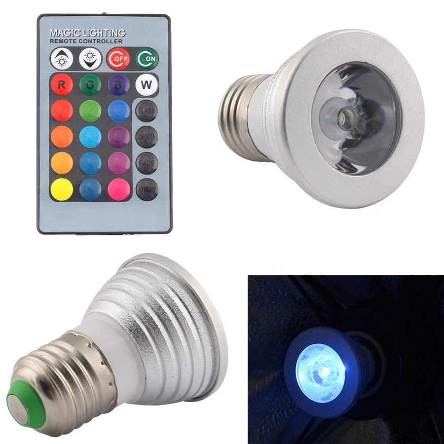 MR16 GU10 E27 LED 12V RGB Lamp Smart Bulb Lampada 3W MR16 GU10 Led Light E27 RGB Bulb Light For Home With 24Key remote Control
MR16 GU10 E27 LED 12V RGB Lamp Smart Bulb Lampada 3W MR16 GU10 Led Light E27 RGB Bulb Light For Home With 24Key remote Control