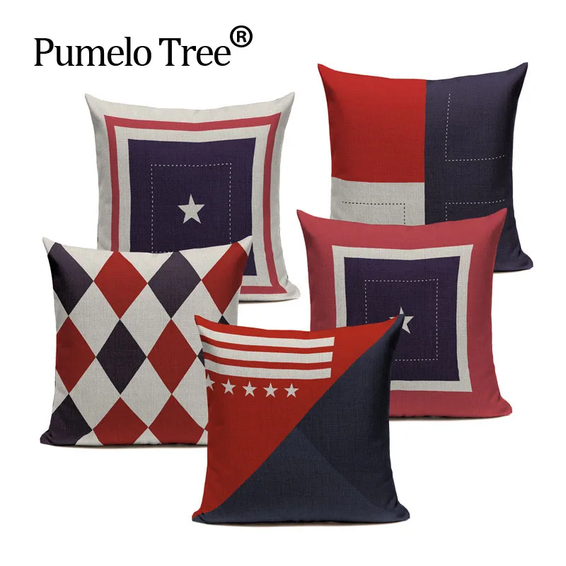 Nordic Style Red Geometry Pattern Printed Throw Pillow case Linen Cotton Cushion Cover Creative decoration for Sofa Car covers
Nordic Style Red Geometry Pattern Printed Throw Pillow case Linen Cotton Cushion Cover Creative decoration for Sofa Car covers