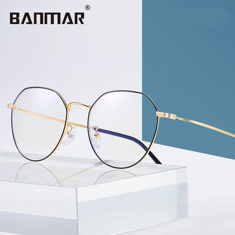 BANMAR Women Glasses Frame Men Anti Blue Light Eyeglasses Frame Vintage Round Clear Lens Glasses Optical Spectacle Frame A1917
BANMAR Women Glasses Frame Men Anti Blue Light Eyeglasses Frame Vintage Round Clear Lens Glasses Optical Spectacle Frame A1917