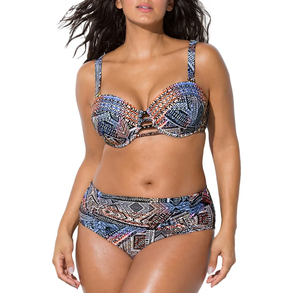 Plus Size Swimwear Underwire Super Push Up Swimsuit High Waist Bikini Vintage Monokini Printed Large May Swimming Suit 4XL 618
Plus Size Swimwear Underwire Super Push Up Swimsuit High Waist Bikini Vintage Monokini Printed Large May Swimming Suit 4XL 618