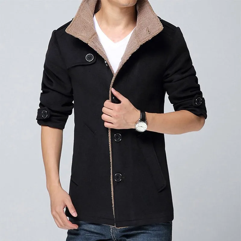 Velvet Mens Coat Jacket Stand Collar Autumn Winter Slim Buttons Outerwear Parkas 2J1167 Velvet Mens Coat Jacket Stand Collar Autumn Winter Slim Buttons Outerwear Parkas 2J1167