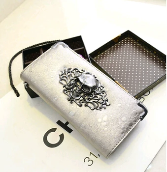 Manka Vesa Punk Cool Women Wallets purse Skull Long Clutch Wallet High Quality Purse handbag For Women Carteira Feminina
Manka Vesa Punk Cool Women Wallets purse Skull Long Clutch Wallet High Quality Purse handbag For Women Carteira Feminina