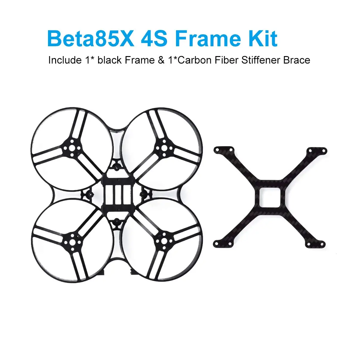 BETAFPV Beta85X 4S Cine Whoop Kit Black Frame Stiffener Brace of Carbon Fiber for 1105 Brushless Motor Beta85X Cine Whoop Drone
BETAFPV Beta85X 4S Cine Whoop Kit Black Frame Stiffener Brace of Carbon Fiber for 1105 Brushless Motor Beta85X Cine Whoop Drone