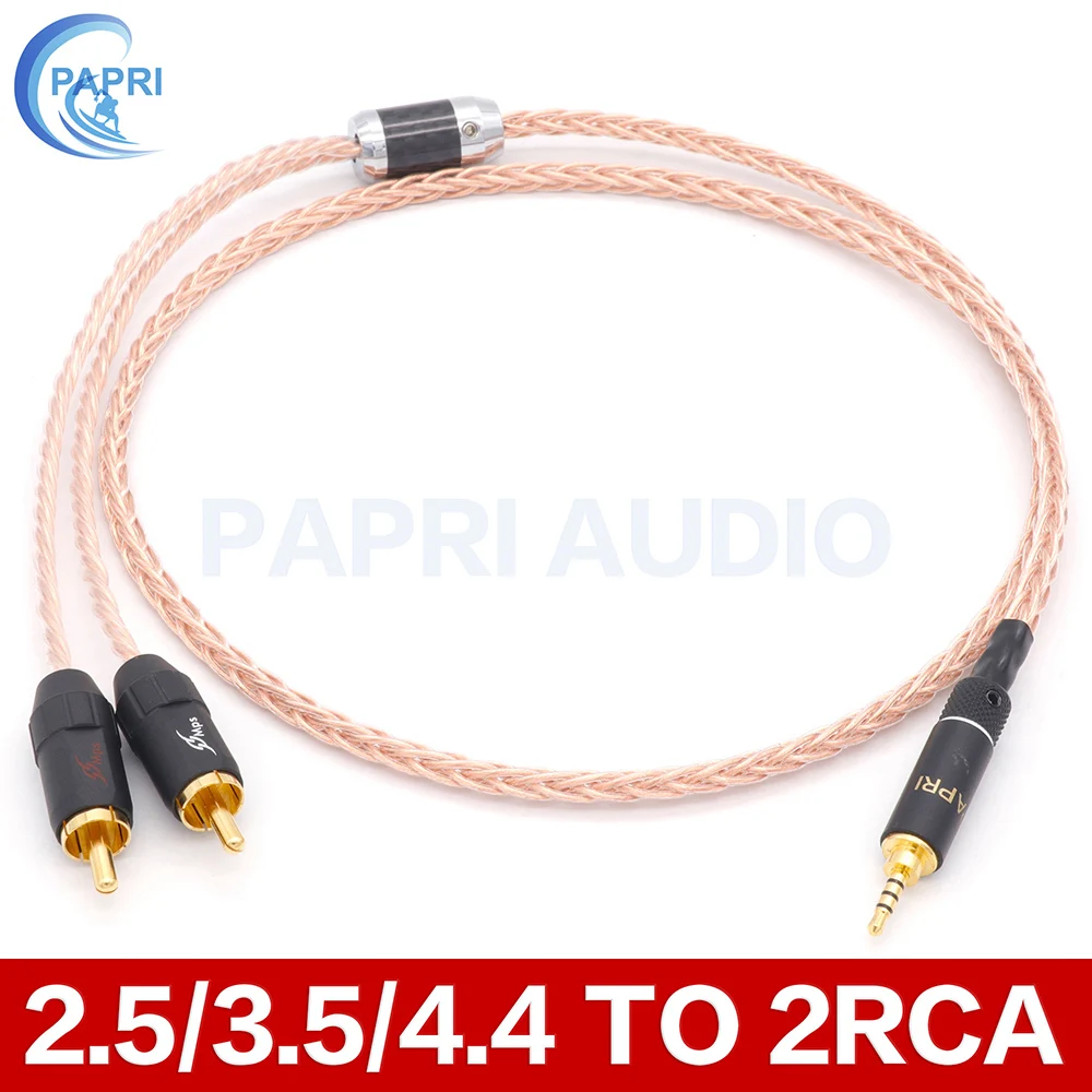PAPRI 9401CU 7N OCC 24K Gold Plated Plug DIY Custom 2.5MM/3.5MM/4.4MM TO 2RCA Male To Male Mobile computer player link audio amp
PAPRI 9401CU 7N OCC 24K Gold Plated Plug DIY Custom 2.5MM/3.5MM/4.4MM TO 2RCA Male To Male Mobile computer player link audio amp