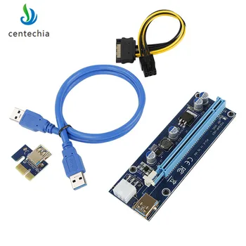Ver 009S PCI-E 1X to 16X LER Riser Card Extender PCI Express 6pin Sata Power Adapter USB 3.0 Cable for Bitcoin Litecoin Miner
Ver 009S PCI-E 1X to 16X LER Riser Card Extender PCI Express 6pin Sata Power Adapter USB 3.0 Cable for Bitcoin Litecoin Miner