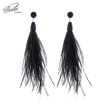 Badu Black Ostrich Feather Earring Women Vintage Long Light Feathers Christmas Jewelry Retro Earrings Wholesale
Badu Black Ostrich Feather Earring Women Vintage Long Light Feathers Christmas Jewelry Retro Earrings Wholesale