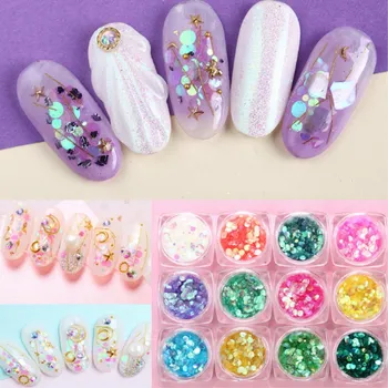 Nail Art Glitter 12 boxes/Set Nail Art Multi-color Glitter Nail Glitter Powder Sequins Powder For Beauty Nail Decorations
Nail Art Glitter 12 boxes/Set Nail Art Multi-color Glitter Nail Glitter Powder Sequins Powder For Beauty Nail Decorations