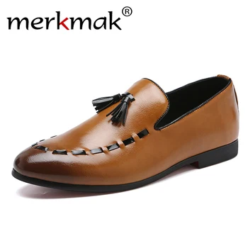 Merkmak 2019 Spring Autumn men's leather shoes Korean version British business men's casual shoes tassels set foot work shoes
Merkmak 2019 Spring Autumn men's leather shoes Korean version British business men's casual shoes tassels set foot work shoes