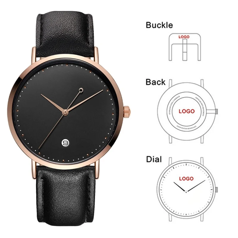 BAOSAILI CL026 Rose Gold Black Strap Make Your Own Design Wrist Watch Customize Dial OEM Brand Calendar Watches For Man Hour
BAOSAILI CL026 Rose Gold Black Strap Make Your Own Design Wrist Watch Customize Dial OEM Brand Calendar Watches For Man Hour