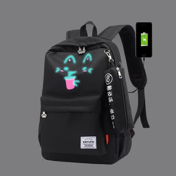 USB School Backpack Laptop Women Cat Black High Capacity Back Pack Girl Cute Oxford Teenager Bagpack Luminous Book Bag 2019
USB School Backpack Laptop Women Cat Black High Capacity Back Pack Girl Cute Oxford Teenager Bagpack Luminous Book Bag 2019