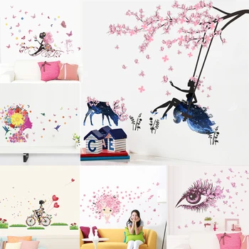 Charming Romantic Fairy Girl Wall Sticker For Kids Rooms Flower butterfly LOVE heart Wall Decal Bedroom Sofa Decoration Wall Art
Charming Romantic Fairy Girl Wall Sticker For Kids Rooms Flower butterfly LOVE heart Wall Decal Bedroom Sofa Decoration Wall Art