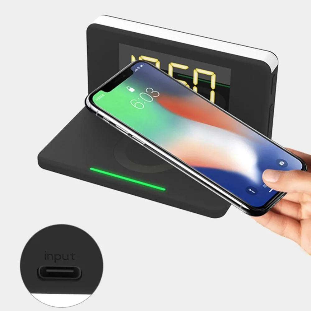 Hot Alarm Clock Universal USB Charger Wireless Charging Bluetooth Night Light Desk Digital Clock
Hot Alarm Clock Universal USB Charger Wireless Charging Bluetooth Night Light Desk Digital Clock