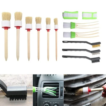 11 PCS/Set Durable Bristle Wood Handle Round Head Dusting Detail Cleaning Brushes for Car Air-conditioner Wheel Cleaning
11 PCS/Set Durable Bristle Wood Handle Round Head Dusting Detail Cleaning Brushes for Car Air-conditioner Wheel Cleaning