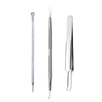 3Pcs Blackhead Remover Curved Tweezers Kit Comedone Acne Extractor Tool Set for Face Skin Blemish Treatment Women Face Care
3Pcs Blackhead Remover Curved Tweezers Kit Comedone Acne Extractor Tool Set for Face Skin Blemish Treatment Women Face Care