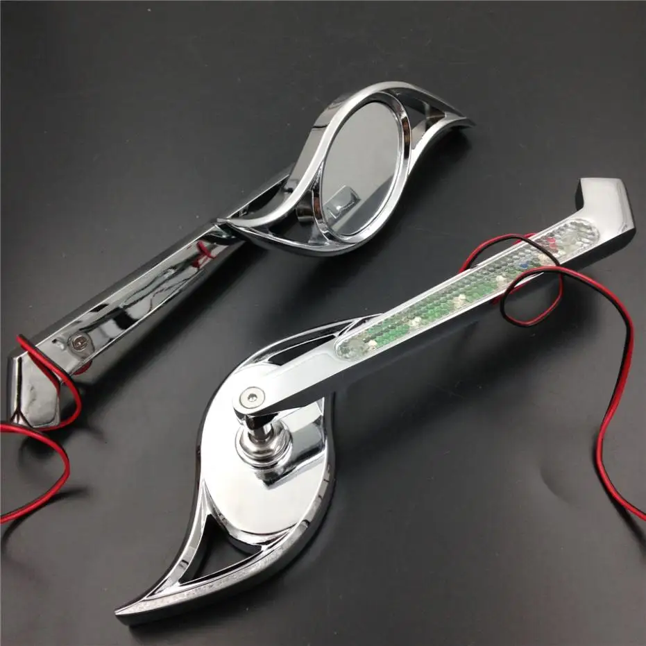 Motorcycle LED Turn Signal Hurricane Rearview Mirrors For Harley Honda Suzuki kawasaki Cruiser bikes models CHROME
Motorcycle LED Turn Signal Hurricane Rearview Mirrors For Harley Honda Suzuki kawasaki Cruiser bikes models CHROME