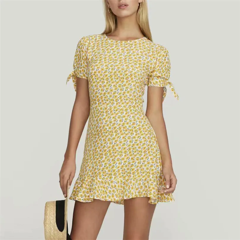 Women Prairie Chic midi dress short sleeve bow tie sleeve O neck collar female 2019 summer casual mini dresses
Women Prairie Chic midi dress short sleeve bow tie sleeve O neck collar female 2019 summer casual mini dresses