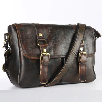 Genuine Tanned Leather Men Messenger Business Briefcase Bags First Layer Cowhide Vintage Travel Cross Body Single Shoulder Bag 
Genuine Tanned Leather Men Messenger Business Briefcase Bags First Layer Cowhide Vintage Travel Cross Body Single Shoulder Bag