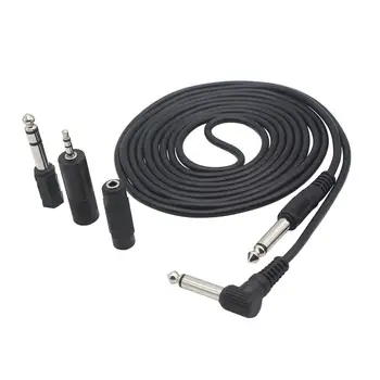 

Dragonpad 3M/ 10 Feet Instrument Guitar Audio Cable 1/4-Inch 6.35mm Straight to Right Angle Plug with 3 Adapters