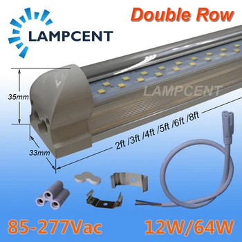 T8 LED Tube Light Bulb Integrated Double Row 2FT 3FT 4FT 5FT 6FT 8FT LED Shop Lights 4/6/10 Pack
T8 LED Tube Light Bulb Integrated Double Row 2FT 3FT 4FT 5FT 6FT 8FT LED Shop Lights 4/6/10 Pack