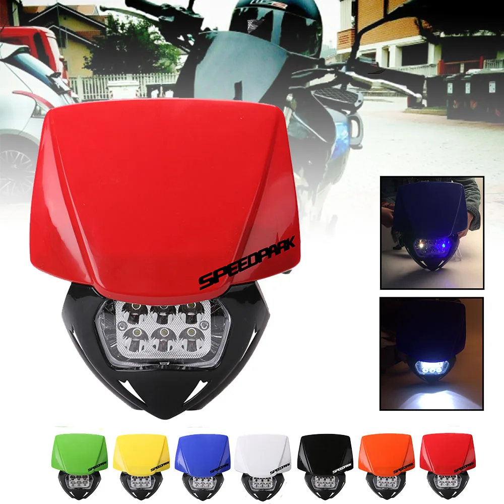 SPEEDPARK Universal Motorcycle Dirt Bike LED moto Headlight Headlamp For KTM SX F EXC XCF SMR MX Enduro Supermoto 2014-2016
SPEEDPARK Universal Motorcycle Dirt Bike LED moto Headlight Headlamp For KTM SX F EXC XCF SMR MX Enduro Supermoto 2014-2016
