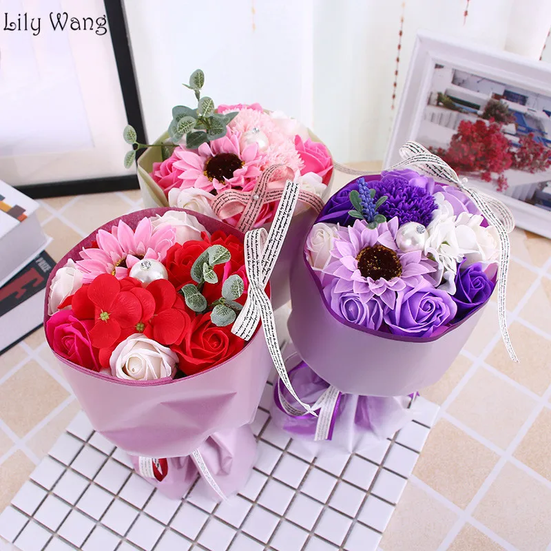 Bride Flower Bouquet Decoration Artificial Flowers For Wedding High Quality Soap Rose Flower Diy Home Decoration Accessories
Bride Flower Bouquet Decoration Artificial Flowers For Wedding High Quality Soap Rose Flower Diy Home Decoration Accessories