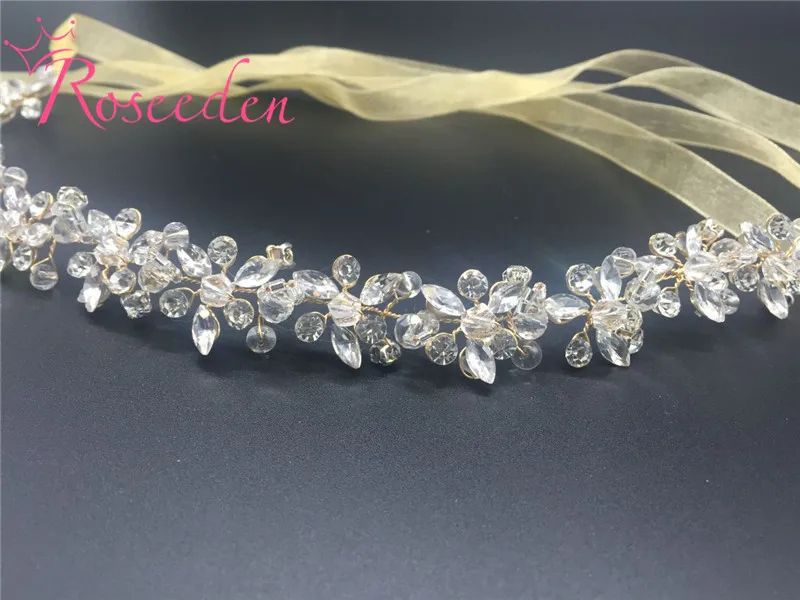 Handmade Bridal Crystal Rhinestone Hair Piece Women White Simulated-pearl DIY Pricess wedding tiaras Crown Accessories RE191 34