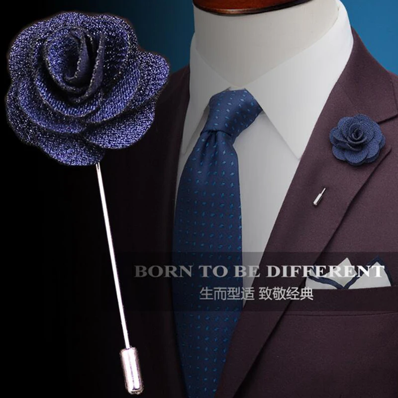

SaYao 1 Piece Fashion Suit Suits Brooch Pins Brooches Men Women Wedding Rose Flower Chain Leaf Corsage Lapel Pin Brooches