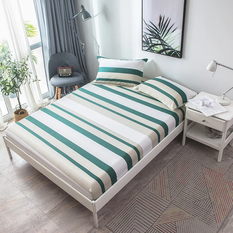 MECEROCK New Arrival Stripe Printed Cotton Fitted Sheet Air-Permeable 7 Colors Soft Bed Protector Pad with Rubber Band
MECEROCK New Arrival Stripe Printed Cotton Fitted Sheet Air-Permeable 7 Colors Soft Bed Protector Pad with Rubber Band