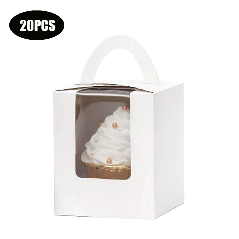 20 PCS White Transparent Cupcake Boxes Bulk Single Clear Window Inserts Handle for Wedding Cake Favor Gifts Boxs Easy Assembly
20 PCS White Transparent Cupcake Boxes Bulk Single Clear Window Inserts Handle for Wedding Cake Favor Gifts Boxs Easy Assembly
