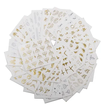 30 Sheets Water Transfer Nail Sticker Gold Silver Feather Butterfly Star Series Nail Sticker DIY Decoration For Beauty Nail Tool
30 Sheets Water Transfer Nail Sticker Gold Silver Feather Butterfly Star Series Nail Sticker DIY Decoration For Beauty Nail Tool