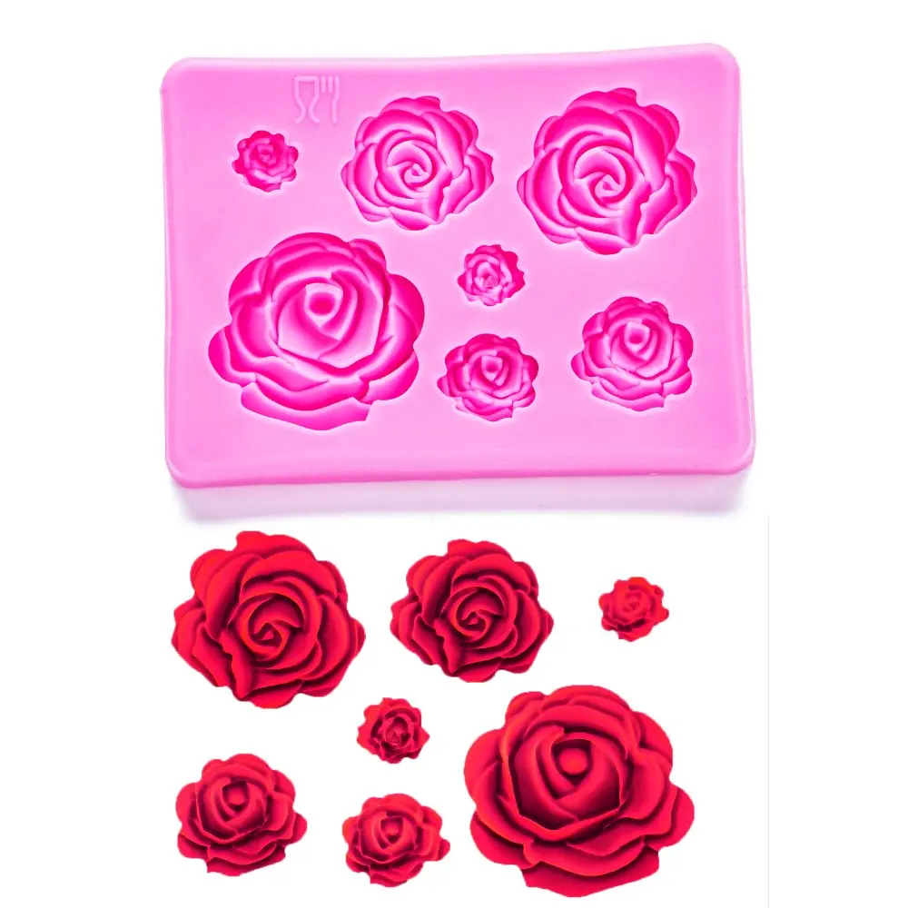 Silicone Roses Shaped Fondant Rubber Moulds for Mastic Confectionery Accessories Chocolate Cake Decorating Tool Chocolate Mold
Silicone Roses Shaped Fondant Rubber Moulds for Mastic Confectionery Accessories Chocolate Cake Decorating Tool Chocolate Mold
