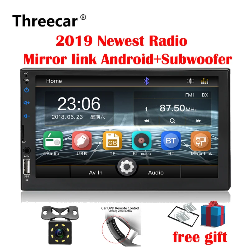 2din Car Radio 7 inch Touch mirrorlink Android Player subwoofer MP5 Player Autoradio Bluetooth Rear View Camera tape recorder
2din Car Radio 7 inch Touch mirrorlink Android Player subwoofer MP5 Player Autoradio Bluetooth Rear View Camera tape recorder