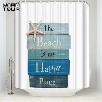 Bath Shower Curtains 72" x 72" The Beach Is My Happy Place - Blue Rustic Wood Mildew-resistant Bathroom Decor Sets with Hooks
Bath Shower Curtains 72" x 72" The Beach Is My Happy Place - Blue Rustic Wood Mildew-resistant Bathroom Decor Sets with Hooks