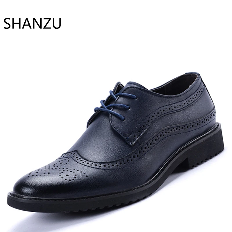 Men Bullock Shoes British Casual Style Dress Leather Oxfords Shoe Brown Brogue Shoes Lace-Up Business Zapatos Hombre 324
Men Bullock Shoes British Casual Style Dress Leather Oxfords Shoe Brown Brogue Shoes Lace-Up Business Zapatos Hombre 324