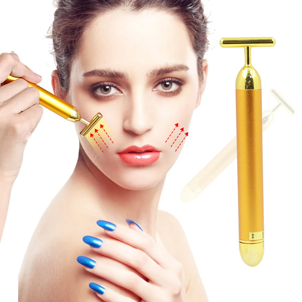 Facial Roller Massager 1PC 24K Beauty Bar Golden Energy Face Massager Facial Skincare Beauty Care Vibration Wrinkle Treatment
Facial Roller Massager 1PC 24K Beauty Bar Golden Energy Face Massager Facial Skincare Beauty Care Vibration Wrinkle Treatment