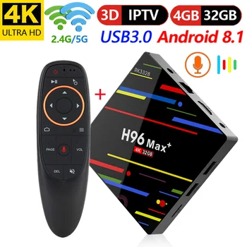 Original h96 max plus Android 8.1 TV BOX RK3328 Quad-Core 64bit CorA53 4GB/32GB 2.4+5G Wifi Smart tv box google voice control
Original h96 max plus Android 8.1 TV BOX RK3328 Quad-Core 64bit CorA53 4GB/32GB 2.4+5G Wifi Smart tv box google voice control