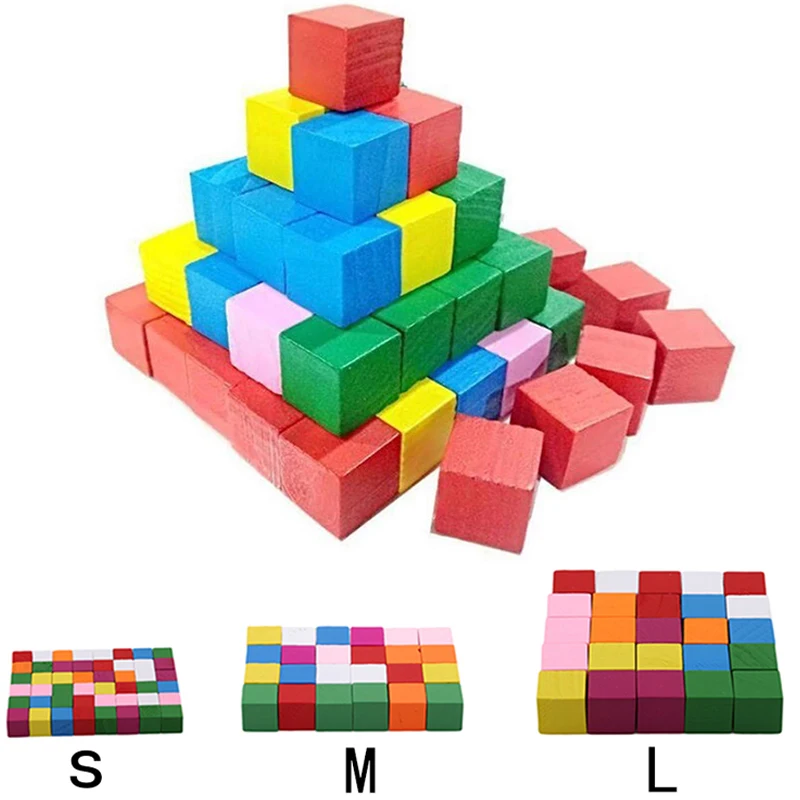 Montessori Colorful Wood Cube Blocks Bright Assemblage Block Early Educational Early Learning Toys For Kids Children
Montessori Colorful Wood Cube Blocks Bright Assemblage Block Early Educational Early Learning Toys For Kids Children