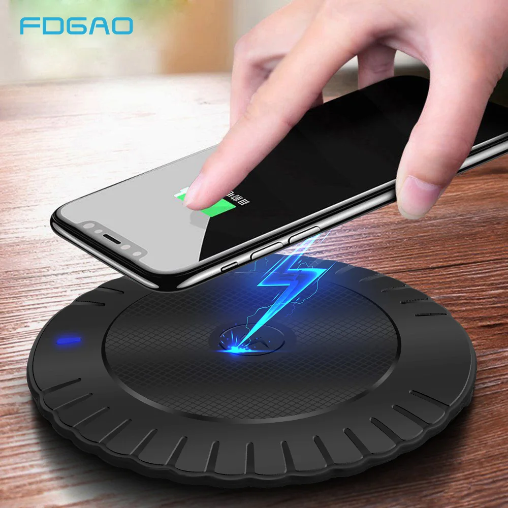 FDGAO Qi Wireless Charger for iPhone X XS MAX XR 8 Plus 5W Fast Charging For Samsung S8 S9 Note 9 8 Xiaomi USB Phone Charge Pad
FDGAO Qi Wireless Charger for iPhone X XS MAX XR 8 Plus 5W Fast Charging For Samsung S8 S9 Note 9 8 Xiaomi USB Phone Charge Pad