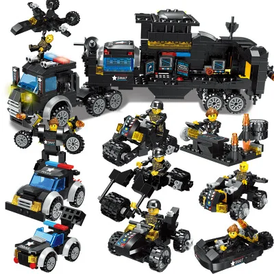Enlighten City Police Station Building Blocks City SWAT Team Truck Blocks Educational Toy For Boys Children
Enlighten City Police Station Building Blocks City SWAT Team Truck Blocks Educational Toy For Boys Children