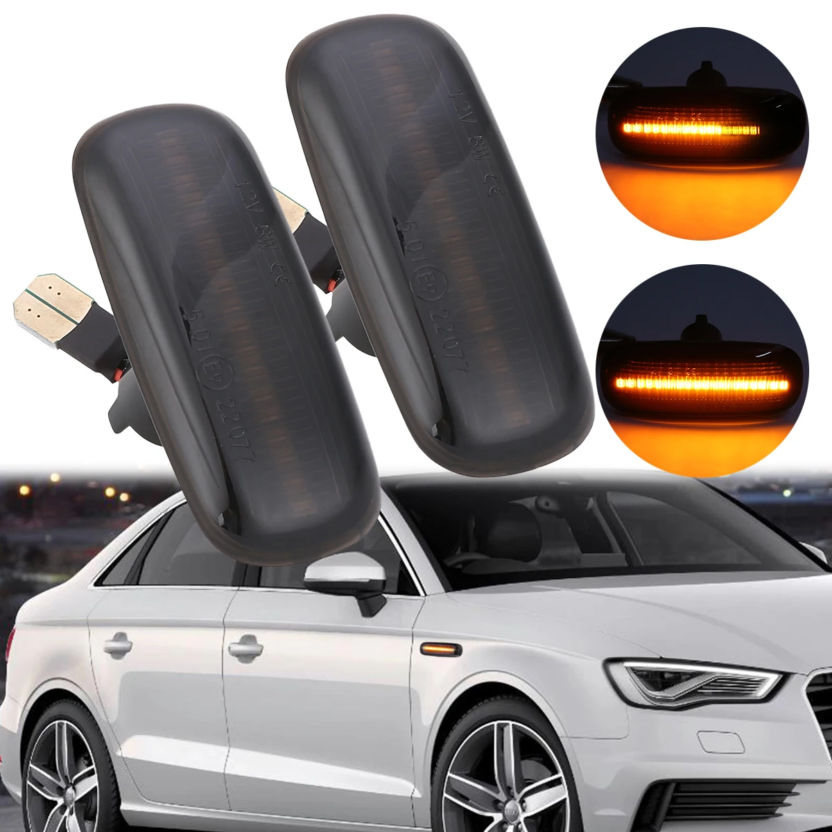 Car Light Source 2pcs Flowing LED Side Marker Signal Light 8N0 949 127A for Audi A3 S3 8L A8 D2 TT 8N
Car Light Source 2pcs Flowing LED Side Marker Signal Light 8N0 949 127A for Audi A3 S3 8L A8 D2 TT 8N