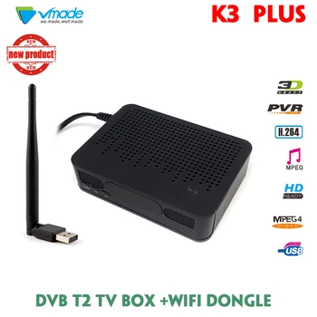 Vmade DVB T2 K3 Set Top Box PLUS HD Digital Terrestrial Receiver Support H.264 MPEG-2/4 1080p DVB With USB WIFI 7601 Combo
Vmade DVB T2 K3 Set Top Box PLUS HD Digital Terrestrial Receiver Support H.264 MPEG-2/4 1080p DVB With USB WIFI 7601 Combo
