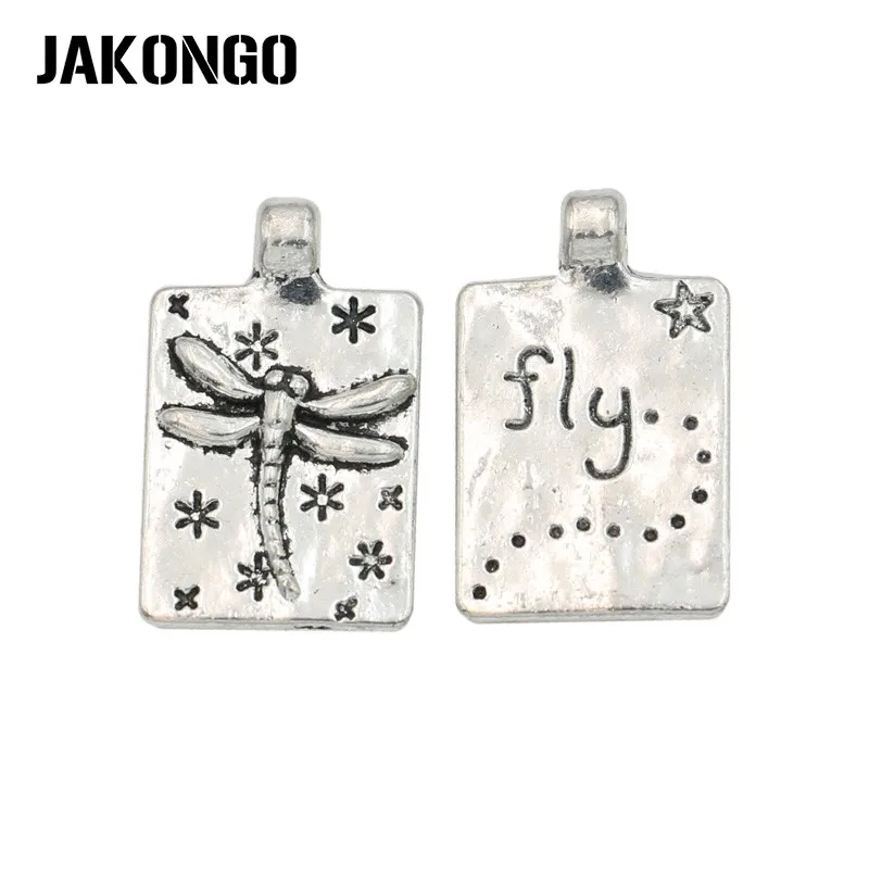 JAKONGO Antique Silver Plated Dragonfly Charms Pendant for Jewelry Making Bracelet Earrings Accessories DIY 21x12mm 10PCS/lot
JAKONGO Antique Silver Plated Dragonfly Charms Pendant for Jewelry Making Bracelet Earrings Accessories DIY 21x12mm 10PCS/lot