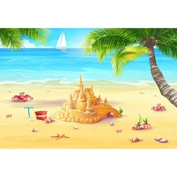 Hawaiian Style Photography Background Castle Made Of Sand Palm Tree On The Seaside Backdrop For Baby Shower Children Party Decor
Hawaiian Style Photography Background Castle Made Of Sand Palm Tree On The Seaside Backdrop For Baby Shower Children Party Decor