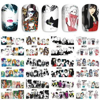 12 sheets water decal nail art decorations nail sticker tattoo full Cover watercolor girl design manicure supplies A913-924
12 sheets water decal nail art decorations nail sticker tattoo full Cover watercolor girl design manicure supplies A913-924