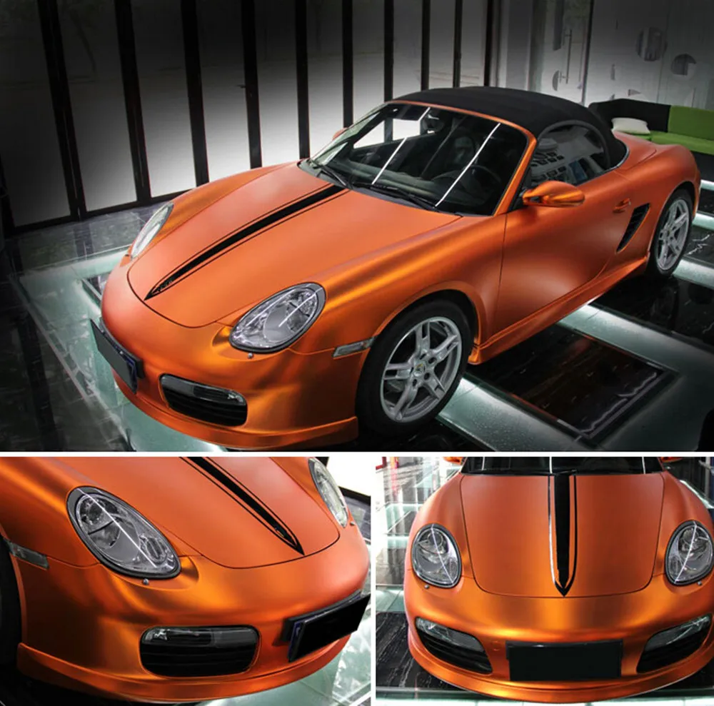 Оранжевый Авто Стайлинг кузова электро покрытие изменение цвета пленки